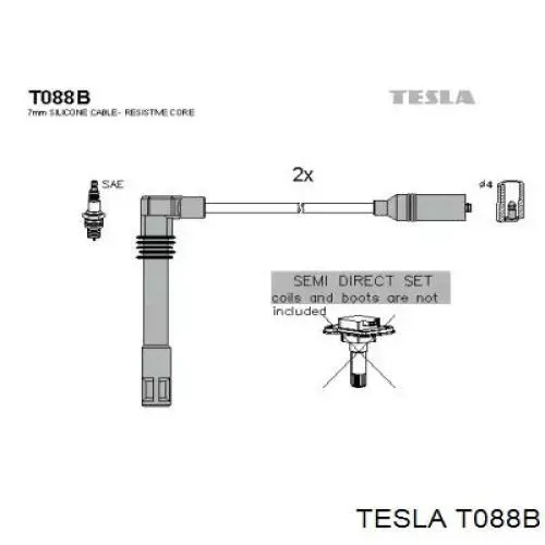 T088B Tesla высоковольтные провода