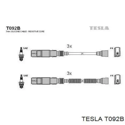T092B Tesla Провода высоковольтные