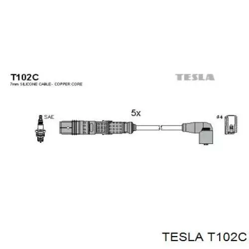 Высоковольтные провода T102C Tesla