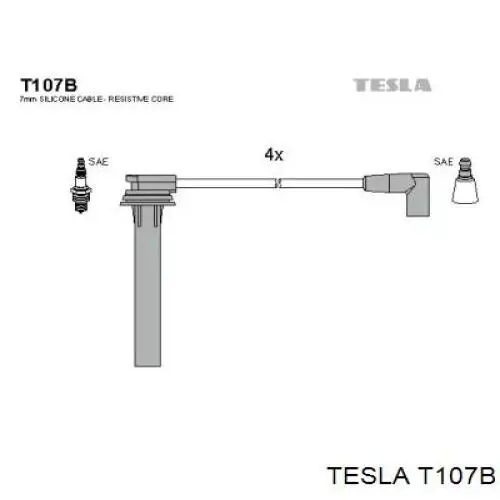 T107B Tesla Провода высоковольтные