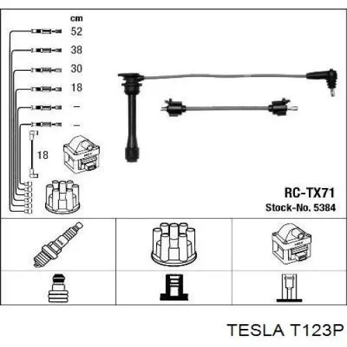 Высоковольтные провода T123P Tesla