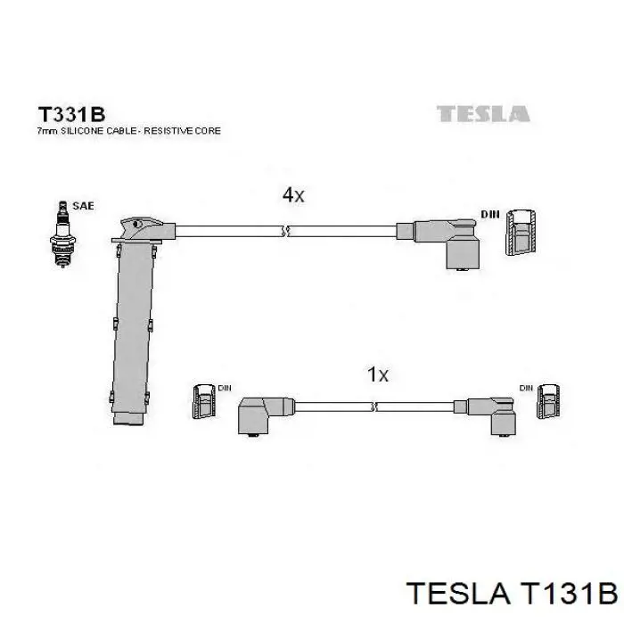 Купить T131B Tesla Провода высокого напряжения