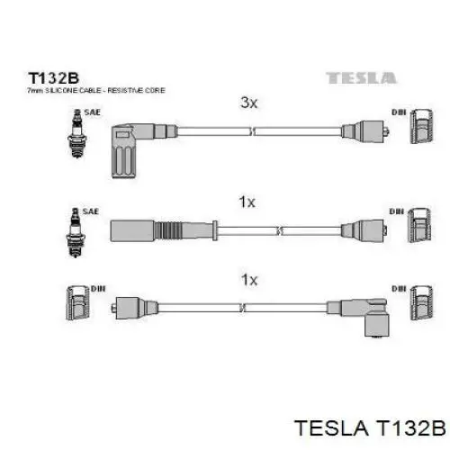 Высоковольтные провода T132B Tesla