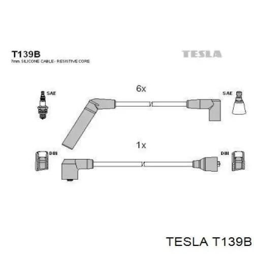 T139B Tesla высоковольтные провода