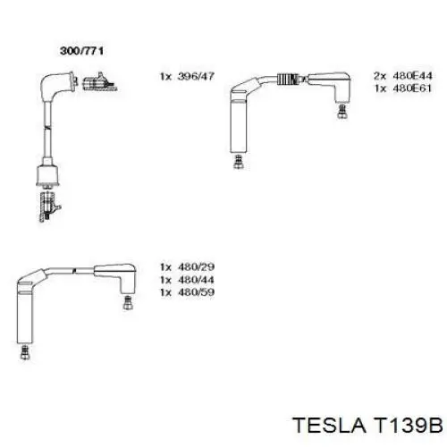 T139B Tesla Провода высоковольтные