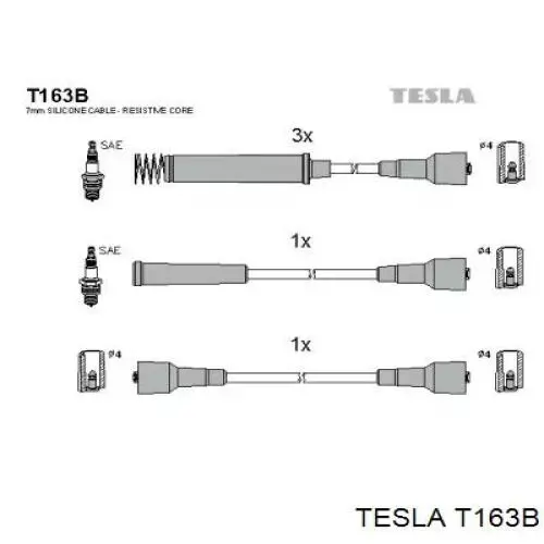 T163B Tesla Провода высоковольтные