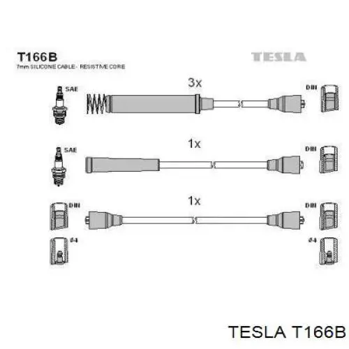 Провода зажигания Tesla T166B цена, от 17.08 USD
