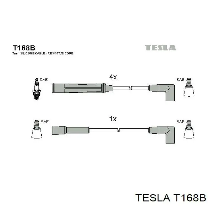 T168B Tesla высоковольтные провода