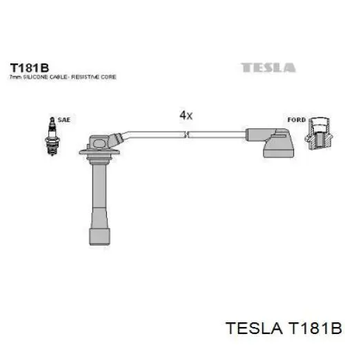 Купить T181B Tesla Провода высокого напряжения