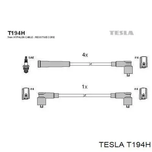 T194H Tesla Провода высоковольтные