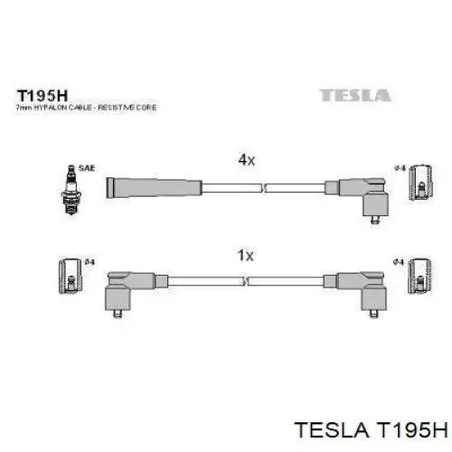 Высоковольтные провода T195H Tesla