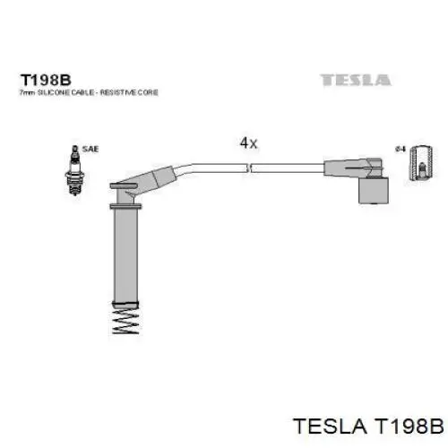 T198B Tesla высоковольтные провода