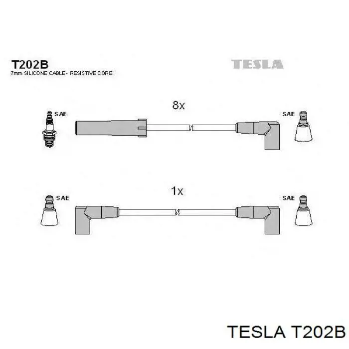 T202B Tesla высоковольтные провода