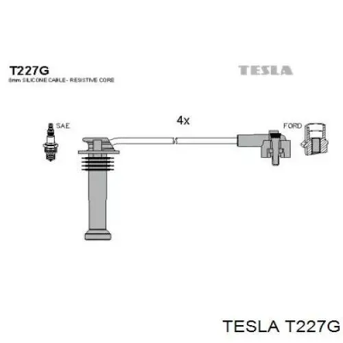 T227G Tesla высоковольтные провода