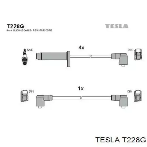 Провода зажигания Tesla T228G цена, от 24.74 USD