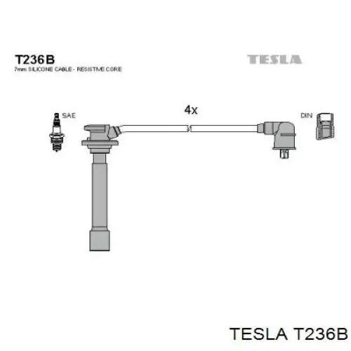 Провода зажигания Tesla T236B цена, от 22.45 USD