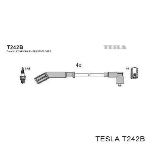 Высоковольтные провода T242B Tesla