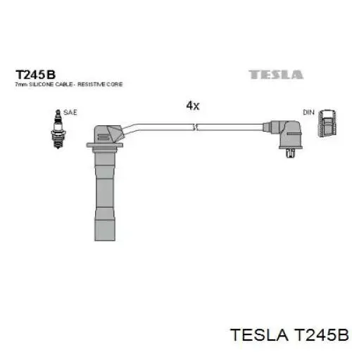 T245B Tesla высоковольтные провода