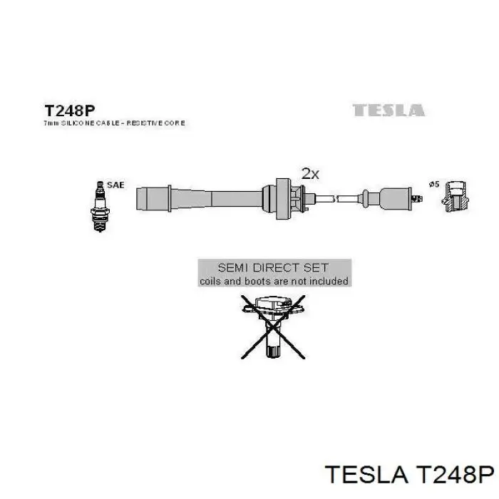 T248P Tesla высоковольтные провода