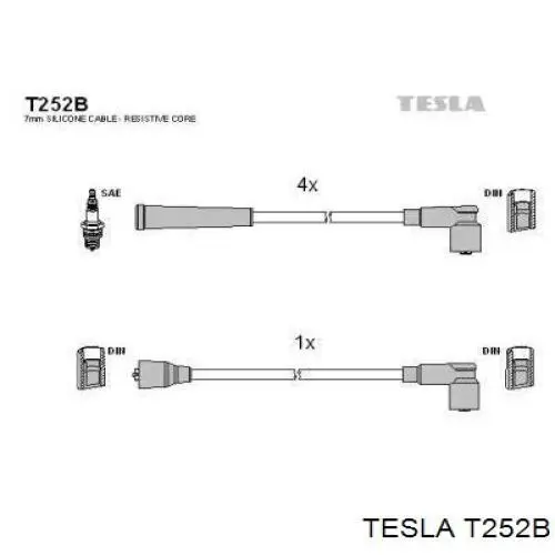Провода зажигания Tesla T252B цена, от 20.76 USD