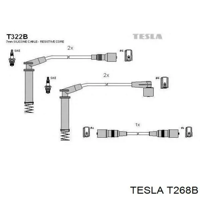 Провода зажигания Tesla T268B цена, от 20.44 USD