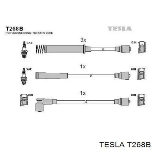 T268B Tesla высоковольтные провода