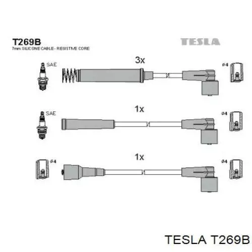 Провода зажигания Tesla T269B цена, от 20.71 USD