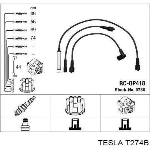 T274B Tesla Провода высоковольтные