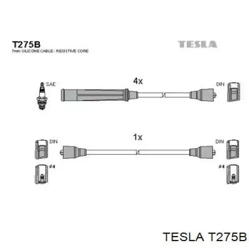 Провода зажигания Tesla T275B цена, от 13.75 USD