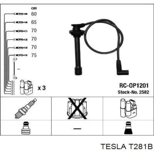 Высоковольтные провода T281B Tesla