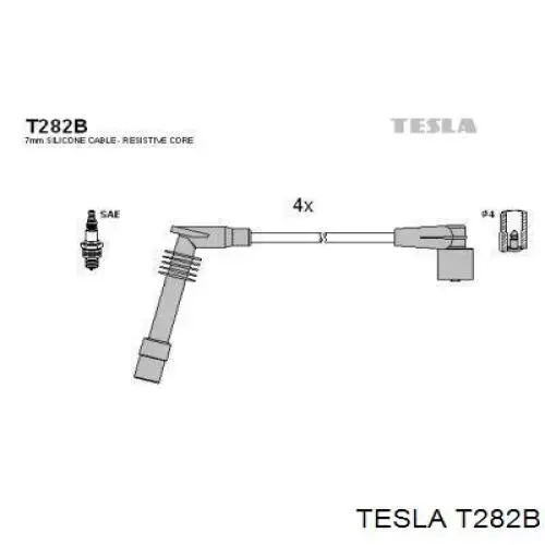 T282B Tesla высоковольтные провода