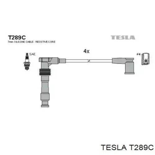 T289C Tesla высоковольтные провода