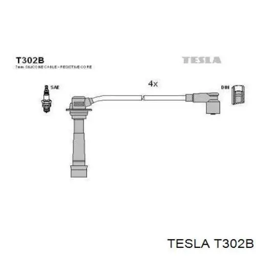 Высоковольтные провода T302B Tesla