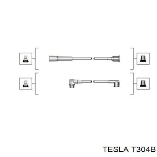 Купить T304B Tesla Провода высокого напряжения