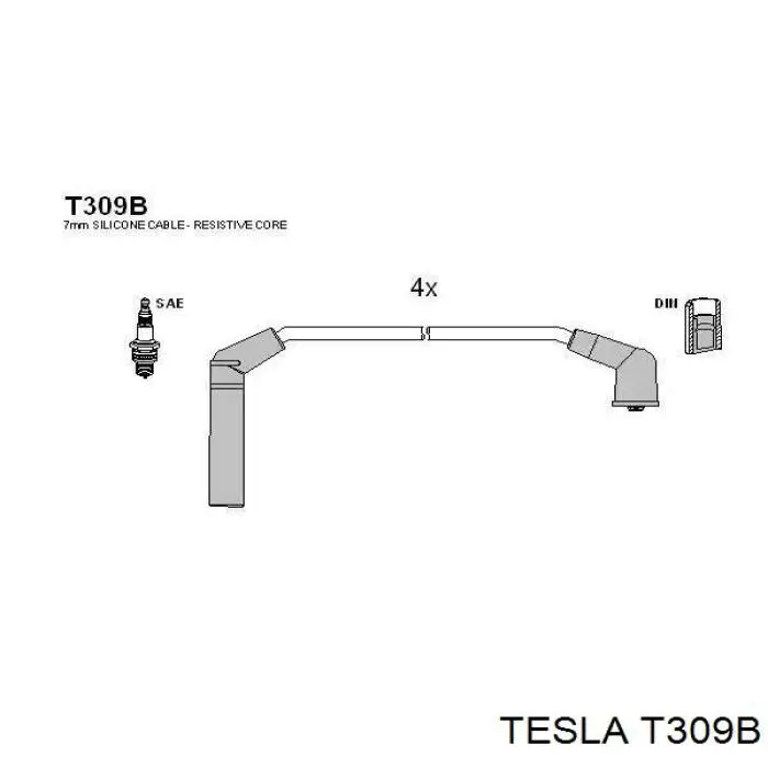 T309B Tesla высоковольтные провода