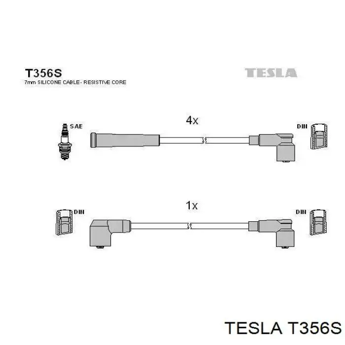 T356S Tesla высоковольтные провода