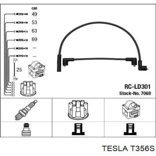 T356S Tesla Провода высоковольтные