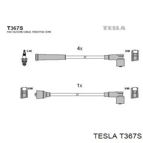 Высоковольтные провода T367S Tesla