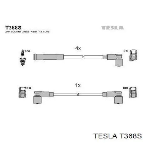 Высоковольтные провода T368S Tesla