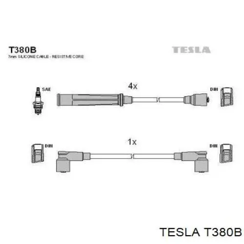 T380B Tesla высоковольтные провода