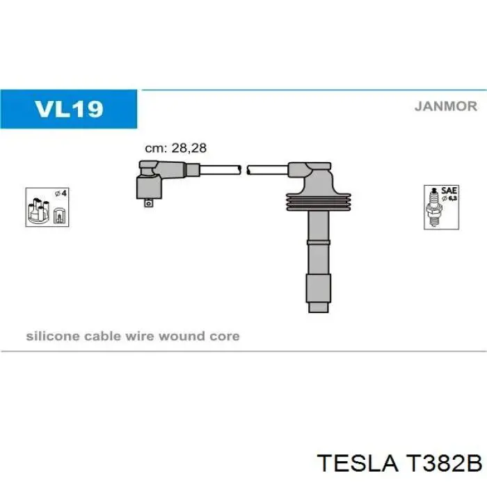 Высоковольтные провода T382B Tesla