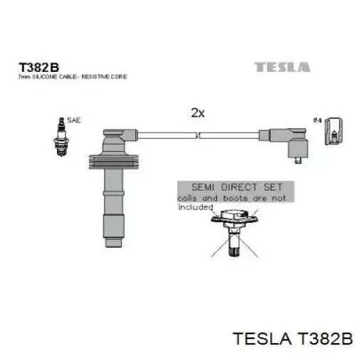 Провода зажигания Tesla T382B цена, от 17.57 USD