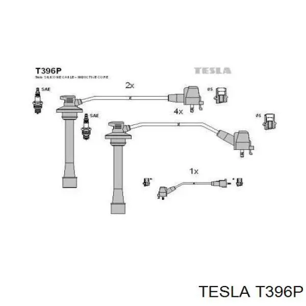 Высоковольтные провода T396P Tesla