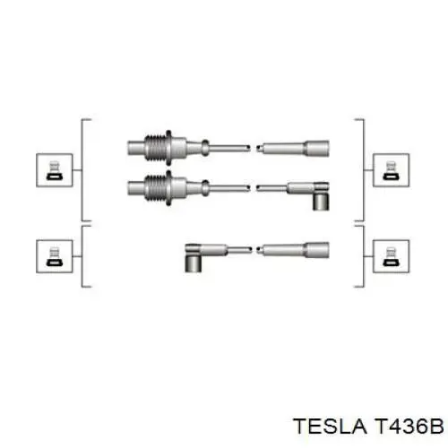 Провода высоковольтные, комплект TESLA T436B
