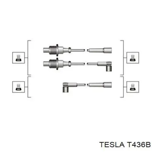 Высоковольтные провода T436B Tesla