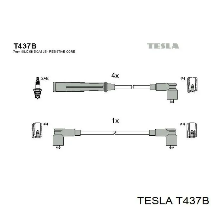 T437B Tesla высоковольтные провода