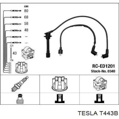 Провода зажигания Tesla T443B цена, от 32.48 USD