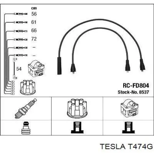 T474G Tesla высоковольтные провода