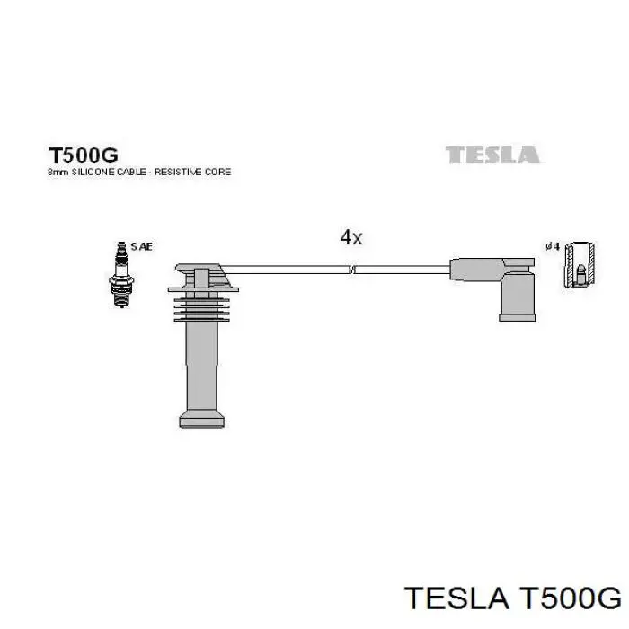 T500G Tesla высоковольтные провода