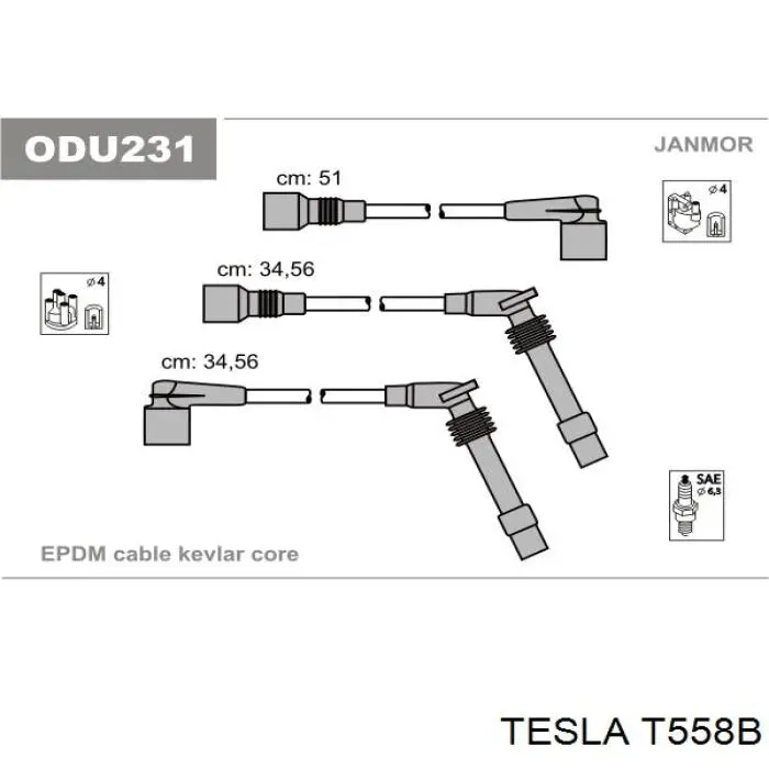 Высоковольтные провода 90510855 General Motors